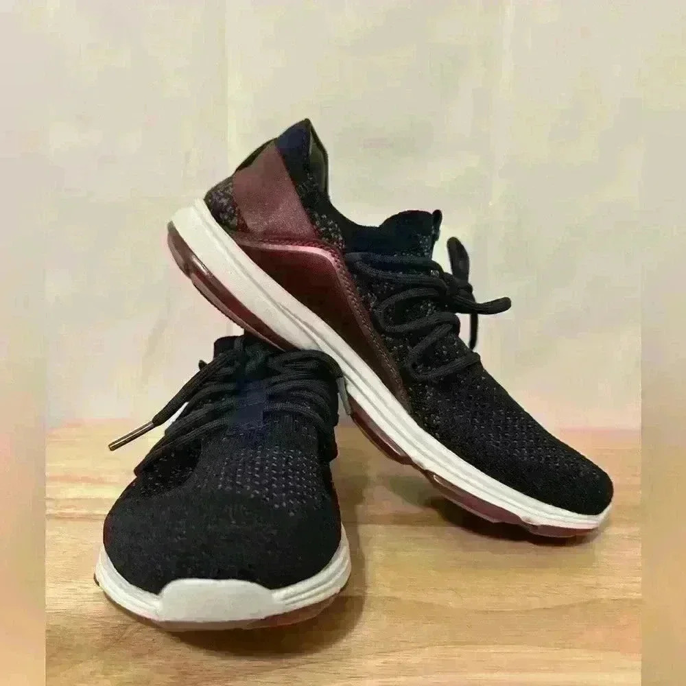 Ryka Devotion XT‎ Diffuse Sneakers Women's 7.5 Black Burgundy Knit Running Shoes